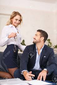 116:14 asian wife gets boned by boss again. Secretary Holding Handcuffs To Boss In Office Seduction Stock Photo Picture And Royalty Free Image Image 59789869
