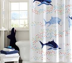 Shark Shower Curtain Pottery Barn Kids Shark Shower Curtain Boys Bathroom Decor Kid Bathroom Decor