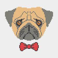 Intermediate cross stitch ref : Pug Cross Stitch Pattern Merpig S Artist Shop