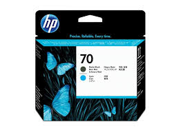 HP 70 Matte Black and Cyan Printhead