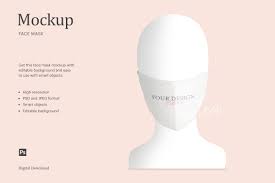 Face Mask Mockup Psd Free Mockups Psd Template Design Assets
