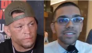 🤓 Streaming dork N3on trolls Nate Diaz at presser before team Diaz ran him  out of the building 😂