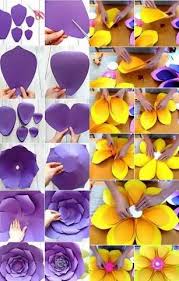 Bisa pakai kertas koran loh! Hasil Gambar Untuk Cara Membuat Hiasan Dinding Dari Kertas Koran Paper Flower Tutorial Party Paper Flowers Paper Flower Template