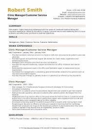 Clinic Manager Resume Samples Qwikresume