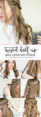 Half Up Twisted Hair Style With Soft Waves Hair Tutorial Quick And Easy No Heat Hairstyle Tutorials Wi Waves Hair Tutorial Hair Tutorials Easy Hair Tutorial