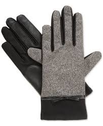 Isotoner Signature Tweed Bow Gloves Hats Gloves Scarves Handbags Accessories Macy S Tech Gloves Gloves Isotoner Gloves