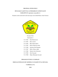 Skripsi thesis, universitas muhammadiyah surakarta. Proposal Daun Babadotan