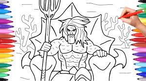 Amazing aquaman artwork by greg menzie. Aquaman Coloring Pages How To Draw Aquaman On The Throne New Superheroes Coloring Pages For Kids Youtube