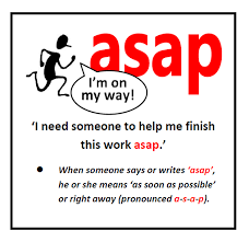 What Does Asap Mean In English English Phrases Learn English Words Idioms And Phrases