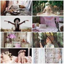 While you can certainly use a neutral base or foundation, you should focus on using vivid, deep shades of orange, purple and blue throughout the living space. Boho Aesthetic Boho Mood Boho Mood Board Bohemian Boho Aesthetic Mood Board Boho