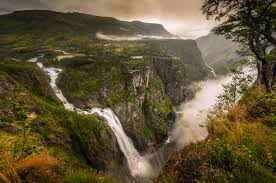 A spectacular bridge over the falls! Voringfossen Norway