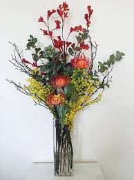 We bring high quality blooms to your home, office or special event and will make your friends and family wonder how real. Real Touch Australian Native Flowers Online That Look And Feel Real Set In Vase With Artifi Large Flower Arrangements Australian Native Flowers Flower Display