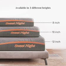 Queen 80 x 60 x 10 inches. Buy Queen Mattress Sweetnight 10 Inch Gel Memory Foam Mattress With Three Firmness Levels From Soft To Firm Gel Infused For Cool Sleep And Spinal Support Flippable Mattress Queen In A Box