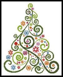 There are snowmen, gingerbread folk, bears, a dog, a cat, baby's first. Abstract Christmas Tree Cross Stitch Pattern