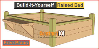 To maximise space in your garden, try creating different levels. Raised Garden Bed Plans With Bench Construct101