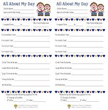 A basic daily daycare schedule includes the following: Child Care Daily Reports Printable Forms Childfun