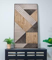 Modern Geometric Wood Wall Art Vertical Wood Wall Art Panel Wood Wall Art Diy Industrial Wall Art Reclaimed Wood Wall Art