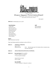 PSB 164/19 MINUTES for Wednesday June 5, 2019 Board Members Lynda Collie  Kianoush Curran Alise Kuwahara Day Brendan Donckers Car