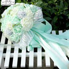 Wedding bouquets maid of honor. Perfectlifeoh Green Mint Maid Of Honor Bouquets Artificial Flowers Wedding Romantic Wedding Brooch Bouquets Wedding Accessies Brooch Bouquet Bouquet Weddingbrooch Bouquet Wedding Aliexpress