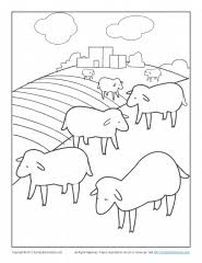 By best coloring pagesjune 29th 2013. Bible Coloring Pages For Kids The Lost Sheep