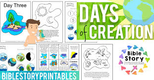 The set includes facts about parachutes, the statue of liberty, and more. Creation Coloring Pages Bible Story Printables