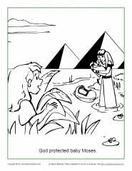 Such a lot of fun they could have and tell. God Protected Baby Moses Coloring Page