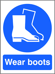 Wear Boots Sign Beaverswood Identification Solutions Safety Awareness Health And Safety Industrial Safety