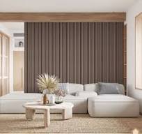 Panneau Acoustique Bois Chêne Fumé - Placage 3 faces - 2400 x 400mm -  AcouPanel™