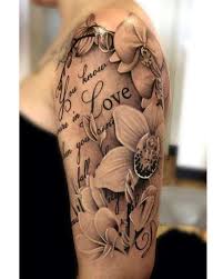 Some of the designs incorporated in these ideas are a dragon, tiger, lotus flower, cherry blossoms, and the koi fish tattoo design. Important Style 54 Flower Tattoo Back Arm