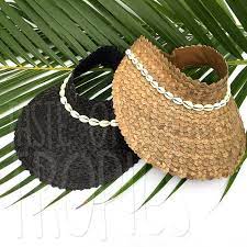 Woven Hat With Cowrie Shells Natural Brown Black White Etsy In 2021 Straw Visor Bohemian Accessories Cowrie Shell