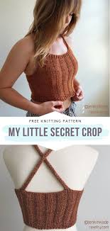 Bra inserts handmade with love by volunteer knitters for breast cancer survivors. Cute Summer Crop Tops Free Knitting Patterns Knit Top Patterns Crochet Top Pattern Crochet Crop Top Pattern