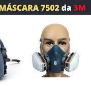 MÁSCARA 3M 7502: Unboxing + Review | A MELHOR MÁSCARA PARA MARCENARIA E  PINTURA