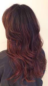 You know your hair needs a change, right? Brunette Hair With Dark Red Balayage Red Balayage Balayage Balayage Hair Copper