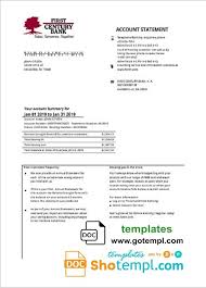 Usa Georgia Gainesville First Century Bank Statement In 2020 Statement Template Bank Statement Statement