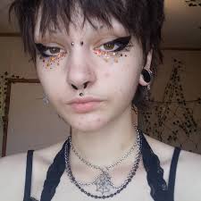 Body Glitter, Halloween, Face Glitter Gel Makeup, Hair, Rave, Festival,  Holographic, Red, Orange, Black, Cosmetic, Chunky, Euphoria, Cheer