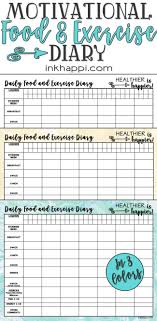 Create your own custom calendar in 35 different languages, then print it or save it. Motivational Food And Exercise Diary Free Printable Inkhappi