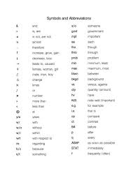 Symbols And Abbreviations For Notetaking To Help With Rapid Logging In Your Bullet Journal Notetaking College Notes Organization School Study Tips