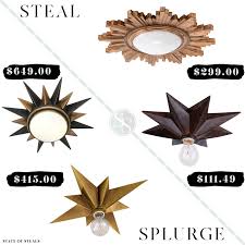 I absolutely love the warmth that this finish brings to a space, which is why we've used it so much. Star Flush Mount Light Look For Less State Of Steals