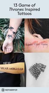 These Tattoos Will Keep Game Of Thrones Alive Forever Game Of Thrones Tattoo Tattoos Gaming Tattoo