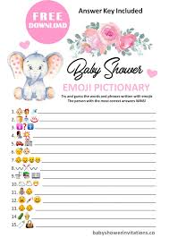 Free Printable Baby Shower Emoji Pictionary For Printing The guest with most correct answers will be the winner. free printable baby shower emoji