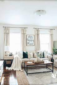 For example, the living room. Diy Drop Cloth Curtains 2 Ways Micheala Diane Designs