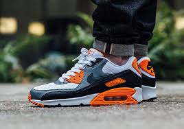 Nike Air Max 90 Orange White Grey Black Nike Air Max Nike Free Shoes Nike Shoes Outlet