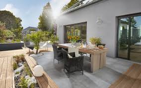 Beton Outdoor Dekorationen Aussenfliesen Terassenideen