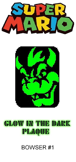 Super Mario S Bowser 1 Glow In Dark Window Plaque Plastic Canvas Catalog Item By Michael Kramer Plastic Canvas Canvas Glow In The Dark