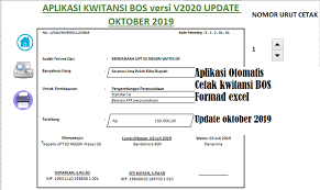 Kwitansi tertua yang pernah ditemukan adalah berupa sepotong tanah liat dengan ukuran sekitar satu inci kali. Aplikasi Cetak Kwitansi Bos V 2020 Otomatis Format Excel Update April 2020 Ngintip Sekolah