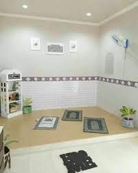 Jual wallpaper dinding garis besar warna ungu unique carpet via tokopedia.com. 8 Ruang Solat Ideas Islamic Decor Muslim Prayer Room Ideas Prayer Corner