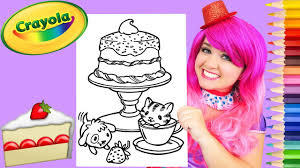 Crayola puppy dog pals, color wonder book, 18 mess free coloring pages, gift for kids, 3, 4, 5, 6. Coloring Kitty Puppy Birthday Cake Crayola Coloring Page Prismacolor Pencils Kimmi The Clown Youtube