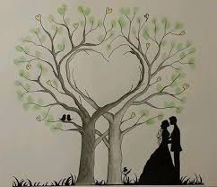 Herz Wedding Tree Hochzeit Baum Gastebuch Fingerabdruck Geschenk Leinwand Baum Fingerabdruc Baum Hochzeit Leinwand Hochzeit Geschenke Zur Goldenen Hochzeit