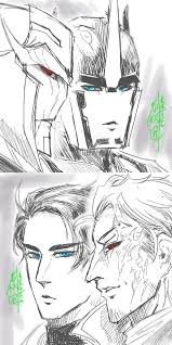 Humanized Optimus And Megatron Transformers Art Transformers Humanized Transformers Artwork