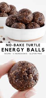 Turtle Energy Balls Recipe Easy Snack Recipes Plant Based Desserts Vegan Snack Recipes